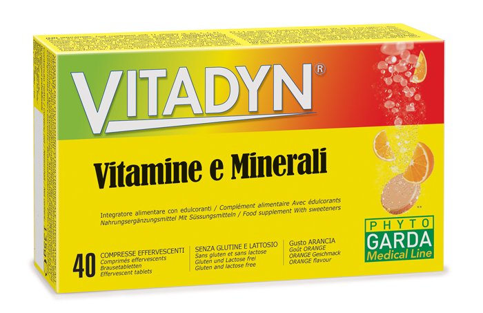 VITADYN VITAMINE/MINERALI 40 COMPRESSE EFFERVESCENTI IN 2 TUBI