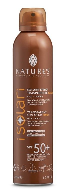 NATURE%27S I SOLARI SPRAY TRASPARENTE BAMBINI SPF50+ 200 ML
