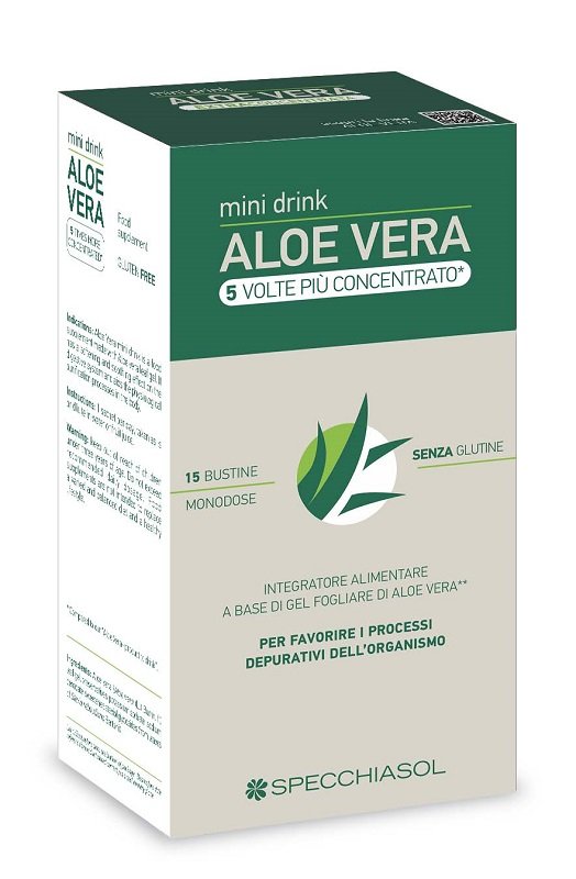 ALOE VERA MINI DRINK 5 VOLTE PIU%27 CONCENTRATO 15 BUSTINE DA 10 ML