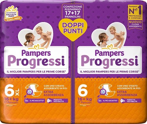 PAMPERS PROGRESSI XL 34PZ