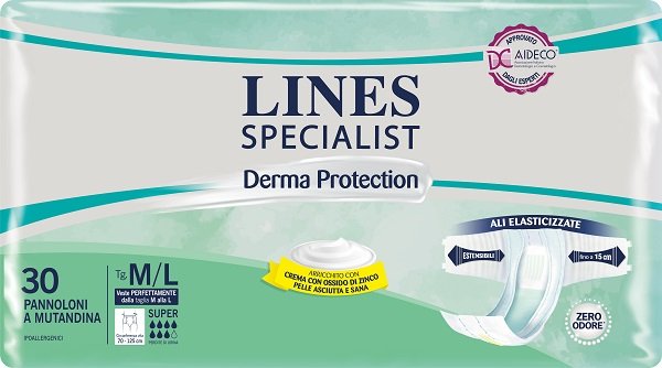 PANNOLONE A MUTANDINA LINES SPECIALIST DERMA SUPER M/L 30 PEZZI