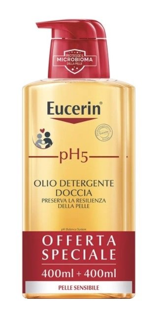 EUCERIN BIPACCO PH5 OLIO DETERGENTE 400 ML + 400 ML