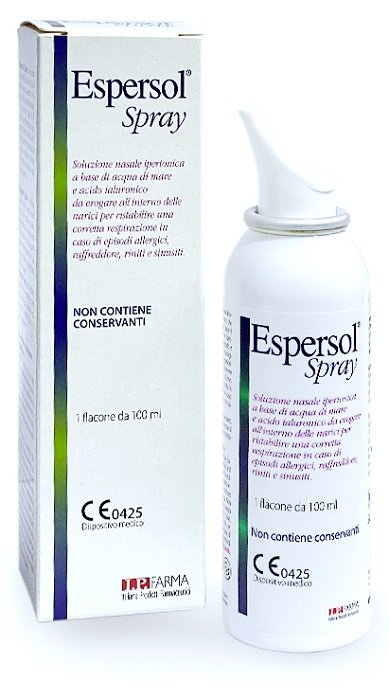SOLUZIONE NASALE ESPERSOL SPRAY IPERTONICA A BASE DI ACQUA DI MARE E ACIDO IALURONICO 0,02% 100ML
