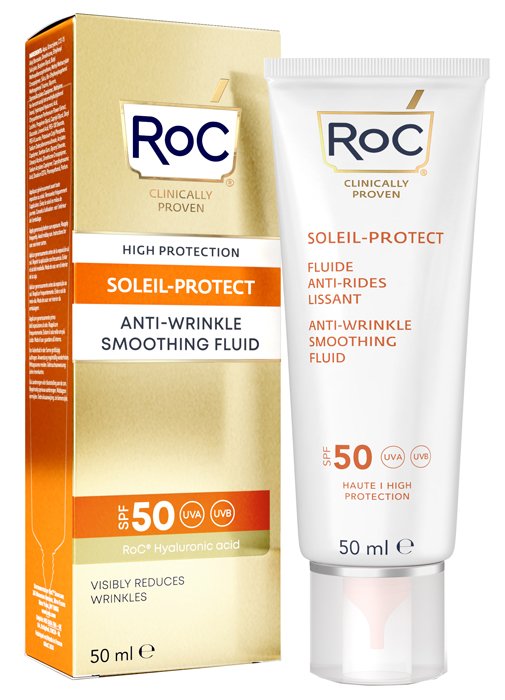 ROC FLUIDO SOLARE VISO SPF 50+ ANTI-RUGHE LEVIGANTE  50 ML