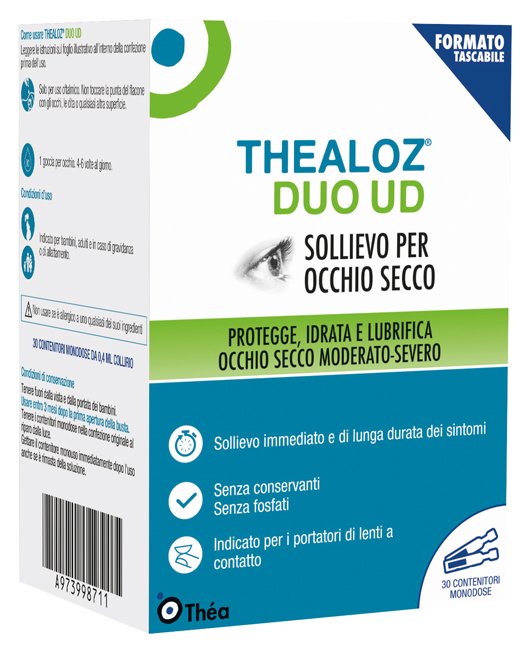 GOCCE OCULARI THEALOZ DUO UD 30 CONTENITORI MONODOSE 0,4 ML