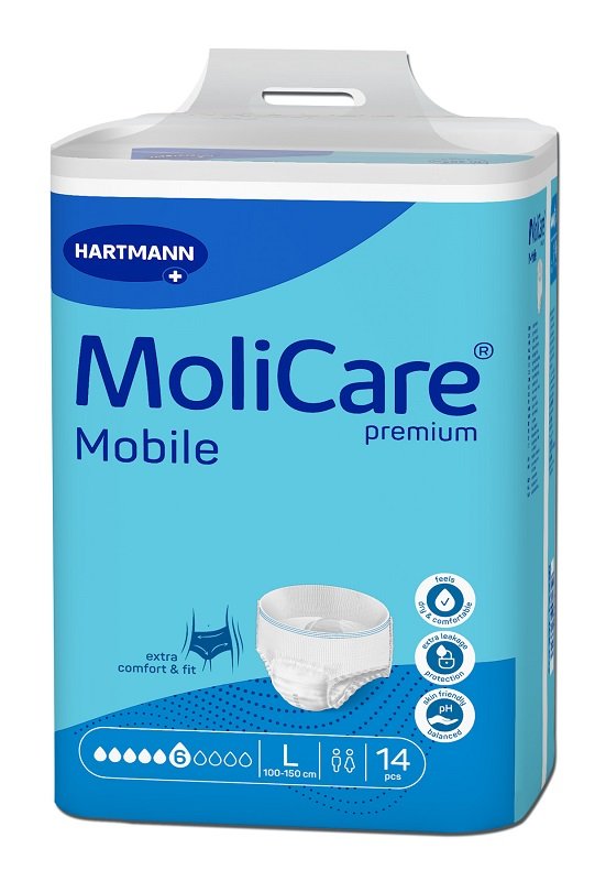 PANNOLINO PULL UP GIORNO MOLICARE MOBILE 6 GOCCE L 14 PEZZI CON IVA AL 22%