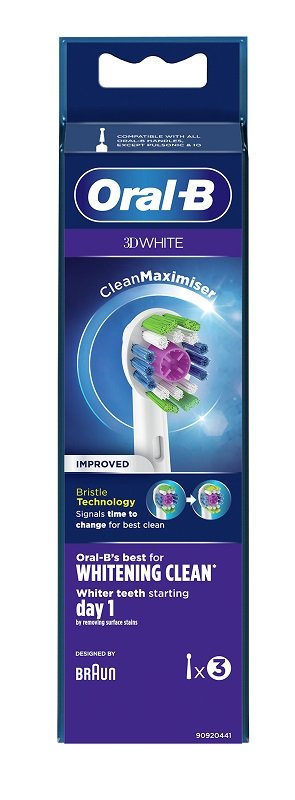 ORALB 3DWHITE EB18 TESTINA PER SPAZZOLINO ELETTRICO 3 PEZZI
