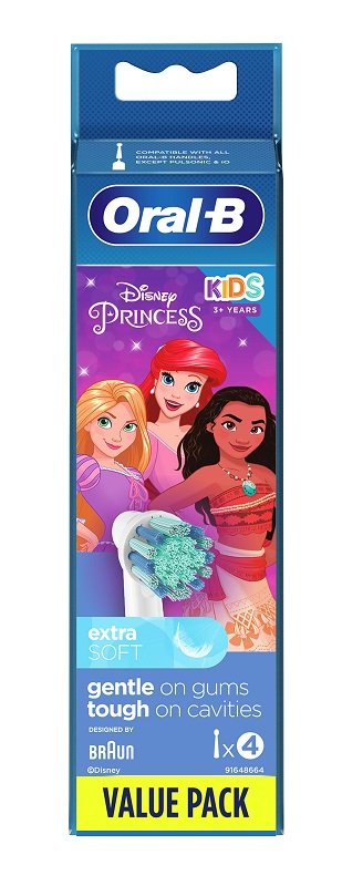 ORALB KIDS PRINCESS TESTINE SPAZZOLINO ELETTRICO 4 PEZZI