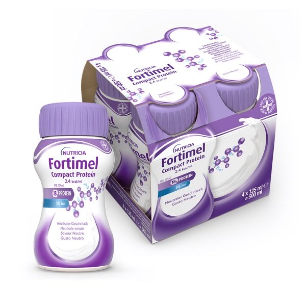 NUTRICIA FORTIMEL COMPACT PROTEIN GUSTO NEUTRO 4 BOTTIGLIE DA 125 ML