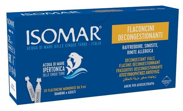 ISOMAR FLACONCINI DECONGESTIONANTI SOLUZIONE IPERTONICA 20 FLACONCINI 5 ML