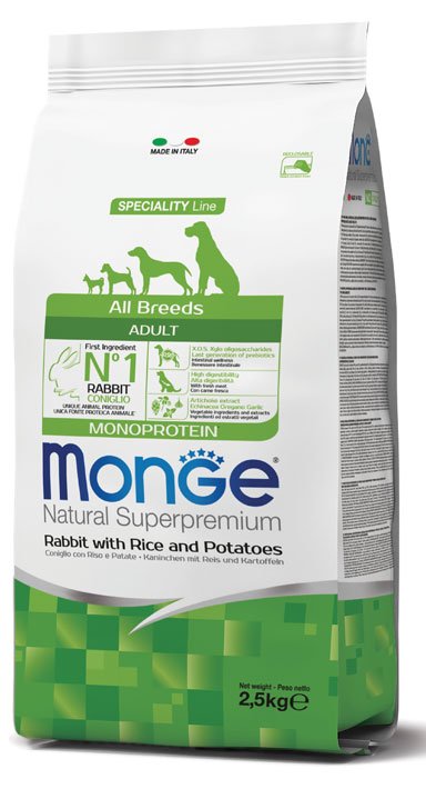 MONGE ALL BREEDS ADULT CONIGLIO RISO & PATATE 12000 G