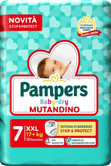 PAMPERS BABY DRY PANNOLINO MUTANDINA XXL SMALL PACK 13 PEZZI