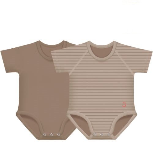 J BIMBI BODY 0-36M BIO COTTON 4SEASON 2-PACK MARRONE