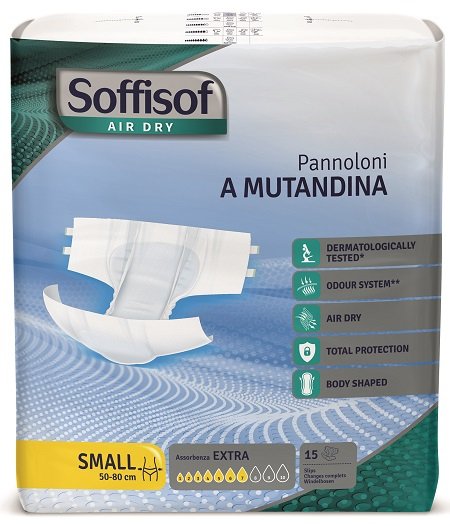 PANNOLINO MUTANDINA AIR DRY SOFFISOF EXTRA S 15 PEZZI