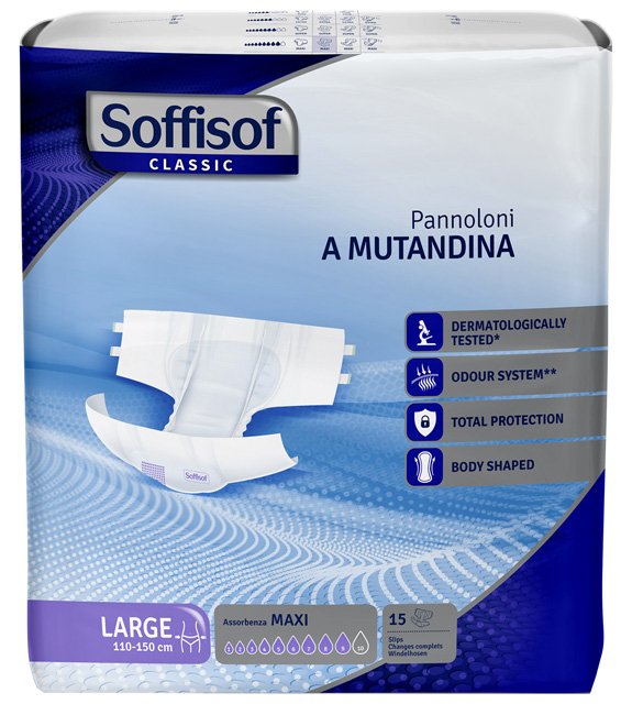 PANNOLINO MUTANDINA SOFFISOF CLASSIC MAXI L 15 PEZZI