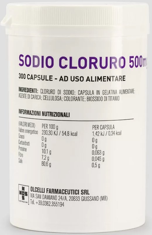 SODIO CLORURO 300 CAPSULE 500MG