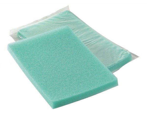 MEDICAZIONE IN COMPRESSE DI POLIURETANO ESPANSO FORMATO DA RETICOLI CELLULARI A NIDO D%27APE 10PZ 15X10X2CM