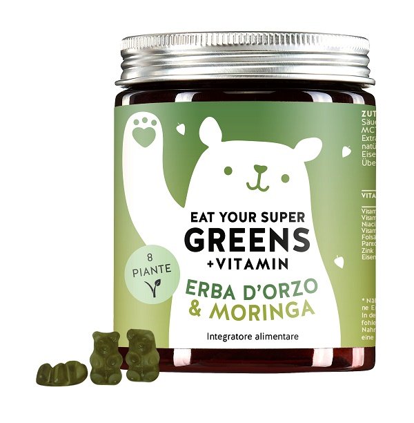 EAT YOUR SUPER GREENS + VITAMIN GERSTENGRAS & MORINGA 45 CARAMELLE GOMMOSE
