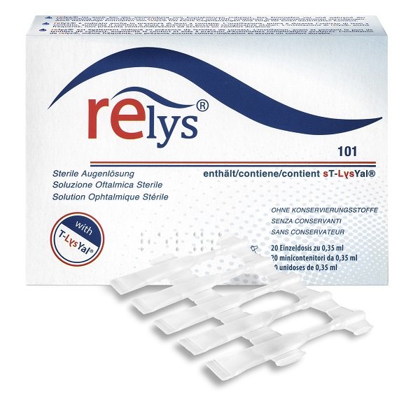 RELYS MONODOSE SOLUZIONE OFTALMICA 20 MINICONTENITORI DA 0,35 ML SENZA CONSERVANTI