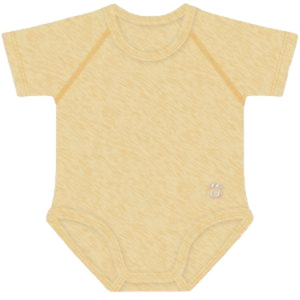 BODY 0-36M BIO COTTON WARM MELANGE GIALLO