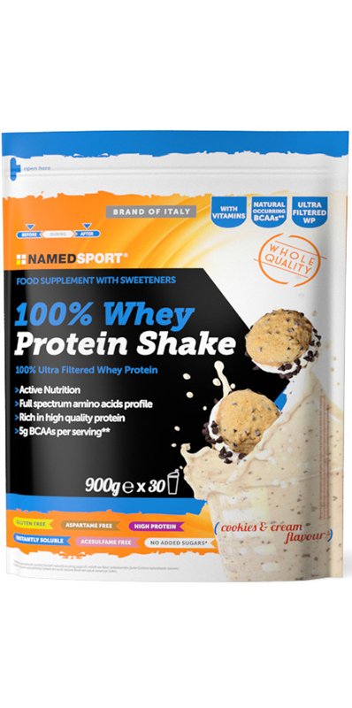 100% WHEY PROTEIN SHAKE COOKIES & CREAM 900 G