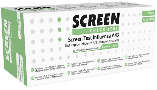 SCREEN TEST RAPIDO VIRUS INFLUENZA A/B TAMPONE NASALE/FARINGEO