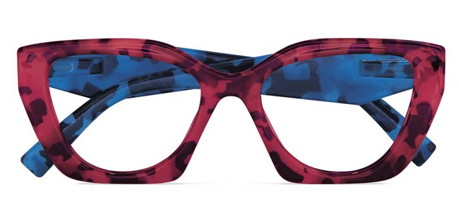 OCCHIALE DA LETTURA PREMONTATO TWINS PLATINUM GRECALE ROSSO-BLU DEMI +1.00 DIOTTRIA 1 PAIO