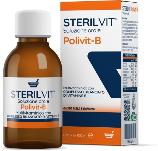 STERILVIT POLIVIT-B SOLUZIONE ORALE GUSTO MELA BANANA 100 ML