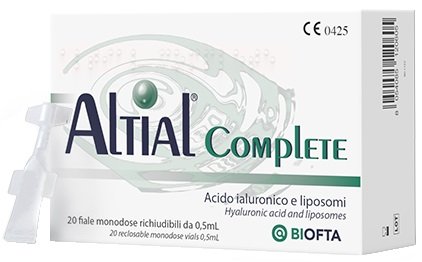 SOLUZIONE OFTALMICA LUBRIFICANTE ALTIAL COMPLETE 4 STRIP DA 5 FLACONI DA 0,5 ML