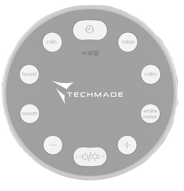 TECHMADE SPEAKER SUONI BIANCHI CON LED ANTI-STRESS PER BAMBINI E ADULTI