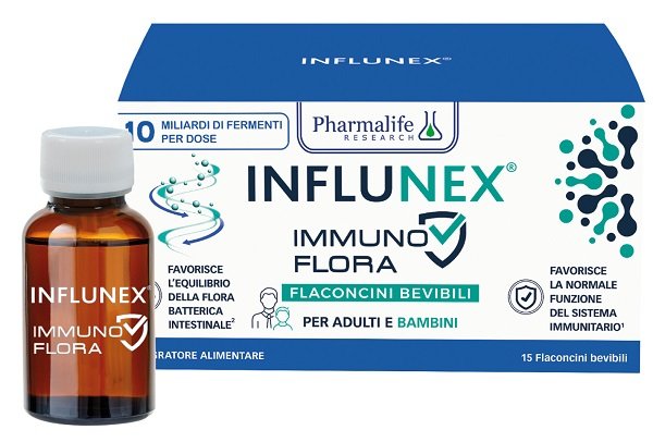 INFLUNEX IMMUNO FLORA 15 FLACONCINI