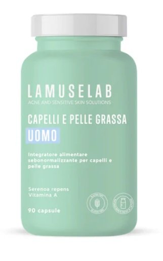 LAMUSELAB CAPELLI E PELLE GRASSA UOMO 90 CAPSULE