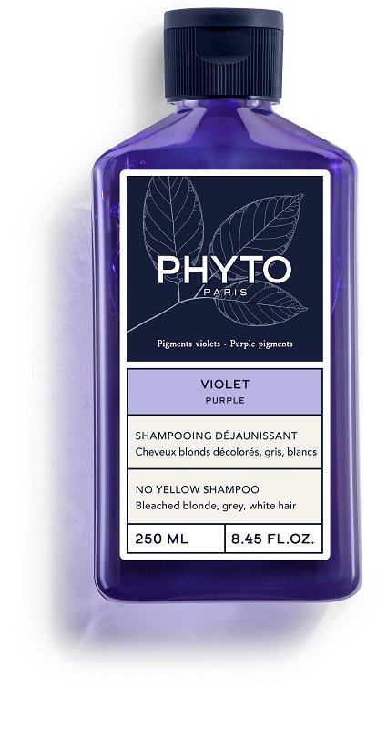 PHYTO VIOLET SHAMPOO ANTI GIALLO PER CAPELLI BIONDI DECOLORATI GRIGI BIANCHI 250 ML