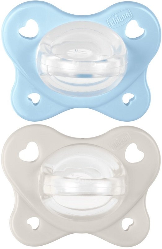 CHICCO DUAL SOFT SUCCHIETTO AZZURRO 2-6 MESI 2 PEZZI