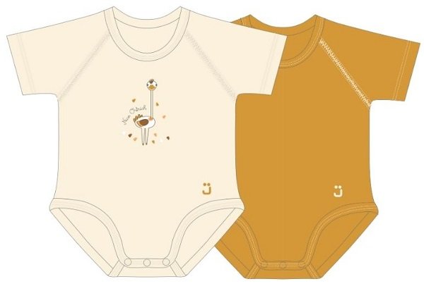 J BIMBI BODY 0-36M BIO COTTON 4SEASON 2-PACK SENAPE