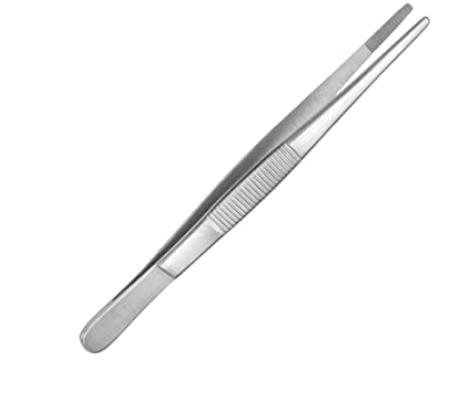 PINZA ANATOMICA RETTA IN ACCIAIO PER CHIRURGIA 18 CM