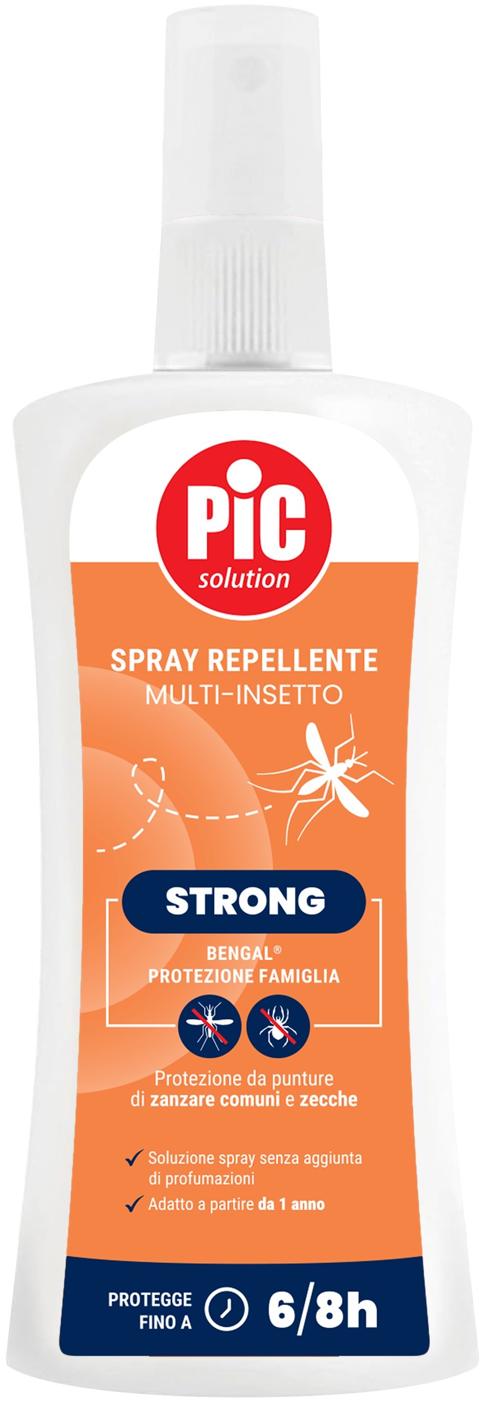 PIC SOLUTION BENGAL STRONG PROTEZIONE FAMIGLIA SPRAY REPELLENTE MULTI INSETTO 100 ML