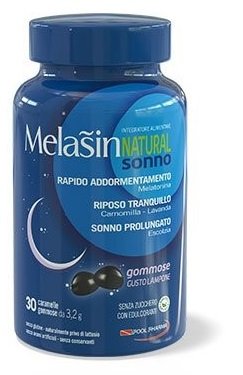 MELASIN NATURAL SONNO 1MG 30 CARAMELLE GOMMOSE GUSTO LAMPONE