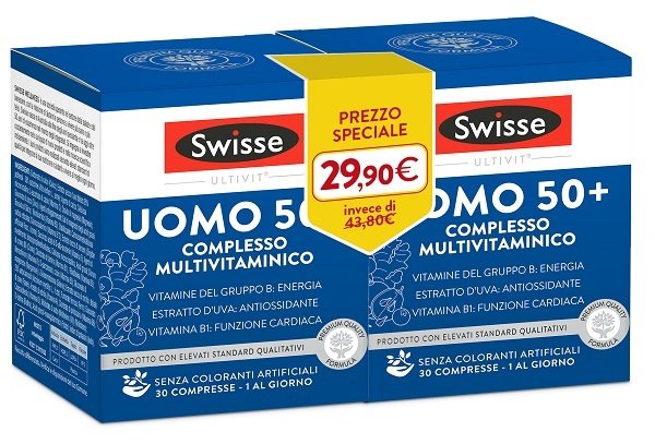 SWISSE MULTIVITAMINICO UOMO 50+ 30 COMPRESSE BIPACK