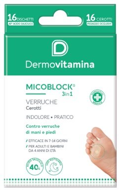 DERMOVITAMINA MICOBLOCK VERRUCHE PATCH 16 PEZZI