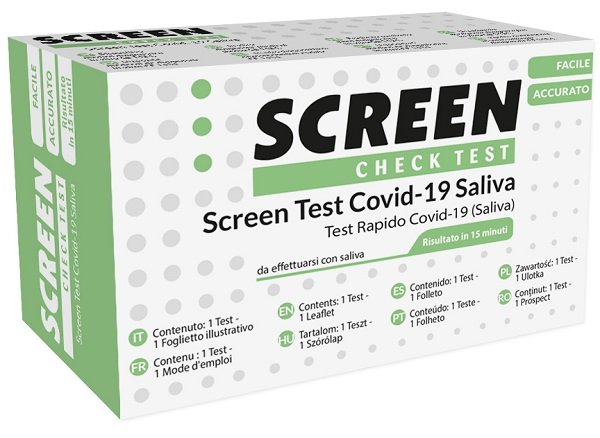 ESPOSITORE TEST AUTODIAGNOSTICI COVID-19 TAMPONI SALIVARI 5 PEZZI