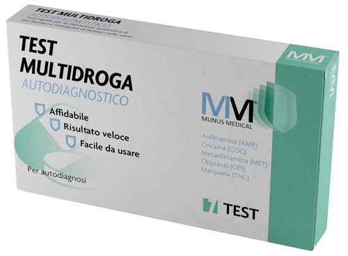 MUNUS MED TEST MULTIDROGA AUTODIAGNOSTICO RILEVAZIONE QUALITATIVA DI PIU%27 FARMACI E METABOLITI DEI FARMACI NELL%27URINA UMANA