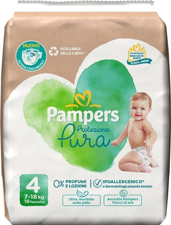 PAMPERS PROTEZIONE PURA MAXI PANNOLINI 19 PEZZI