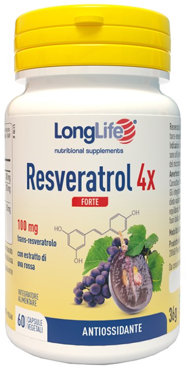 LONGLIFE RESVERATROL 4X FORTE 60 CAPSULE VEGETALI