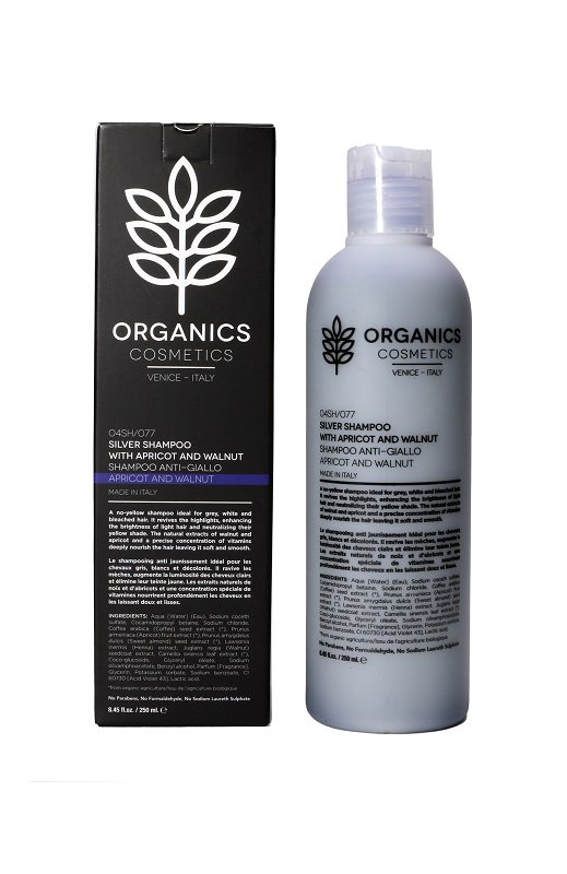 ORGANICS PHARM SILVER SHAMPOO WITH WALNUT AND APRICOT ANTI GIALLO 250 ML