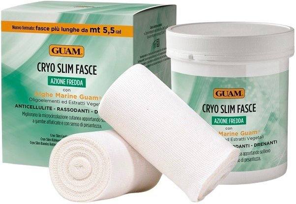 GUAM CRYO SLIM FASCE ANTICELLULITE RASSODANTI DRENANTI 2 PEZZI