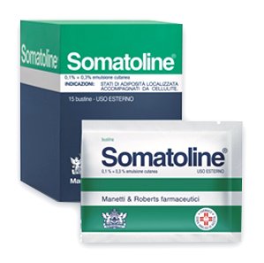 SOMATOLINE 0,1% + 0,3% EMULSIONE CUTANEA 0,1% + 0,3% EMULSIONE CUTANEA 15 BUSTINE