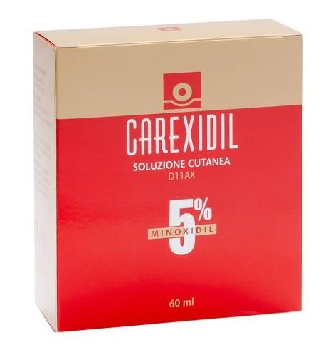 CAREXIDIL 5% SPRAY CUTANEO, SOLUZIONE 5% SOLUZIONE CUTANEA FLACONE IN HDPE DA 60 ML
