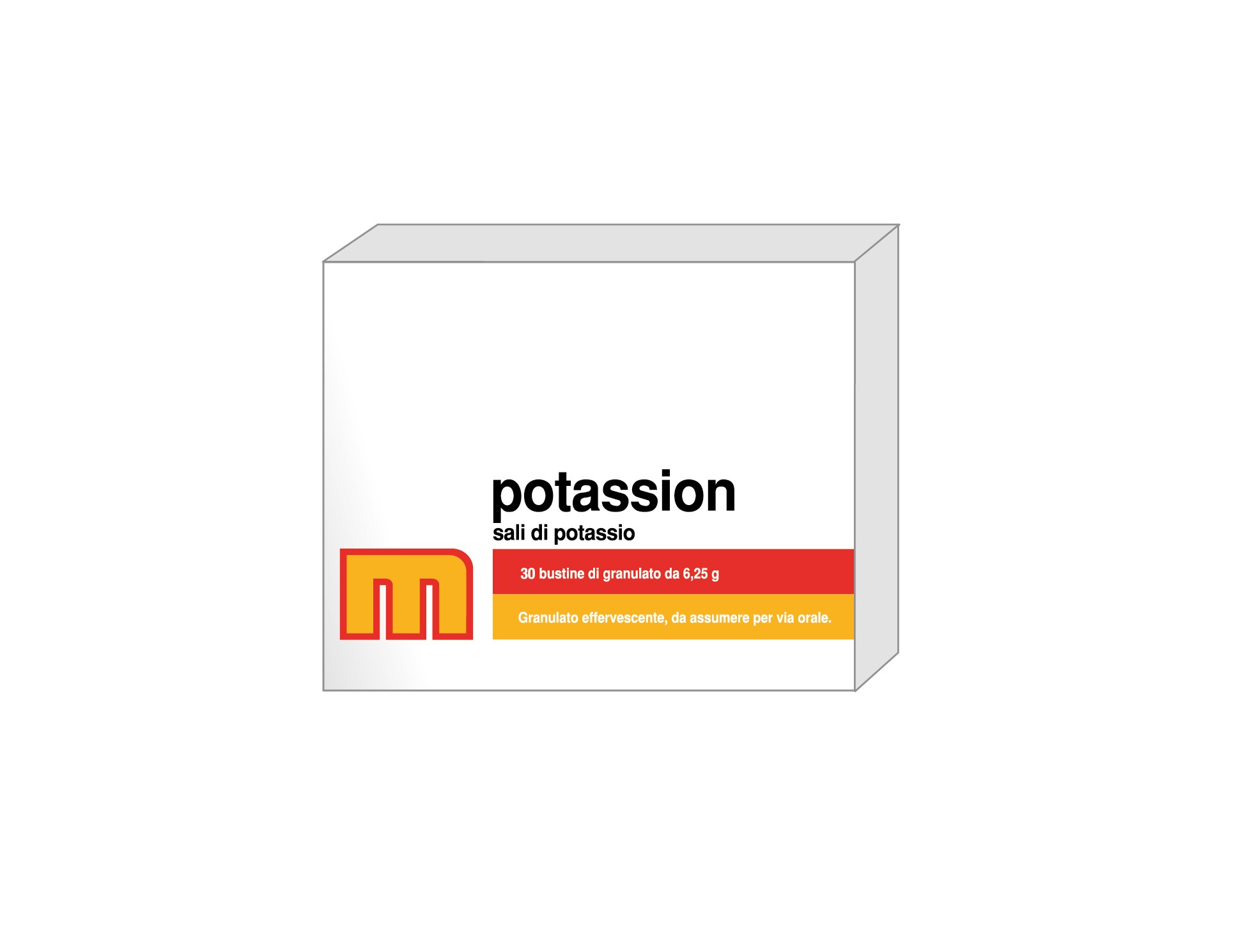 POTASSION - SALI DI POTASSIO GRANULATO EFFERVESCENTE 30 BUSTINE MONODOSE IN CARTA/AL/PE