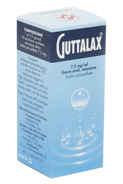 GUTTALAX 7,5 MG/ML GOCCE ORALI SOLUZIONE 7,5 MG/ML GOCCE, SOLUZIONE ORALE FLACONE DA 15 ML